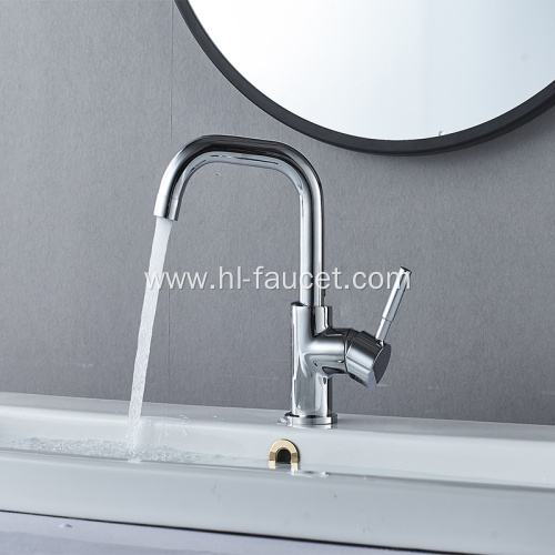 Chrome Plated deck mounted brass kitchen sink faucets